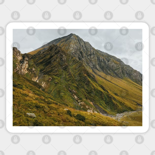 Granite Mountain Peak on Greina High Plain Sticker by visualspectrum